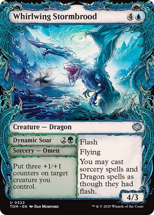 Whirlwing Stormbrood // Dynamic Soar (Showcase) (322) Foil - Tarkir: Dragonstorm