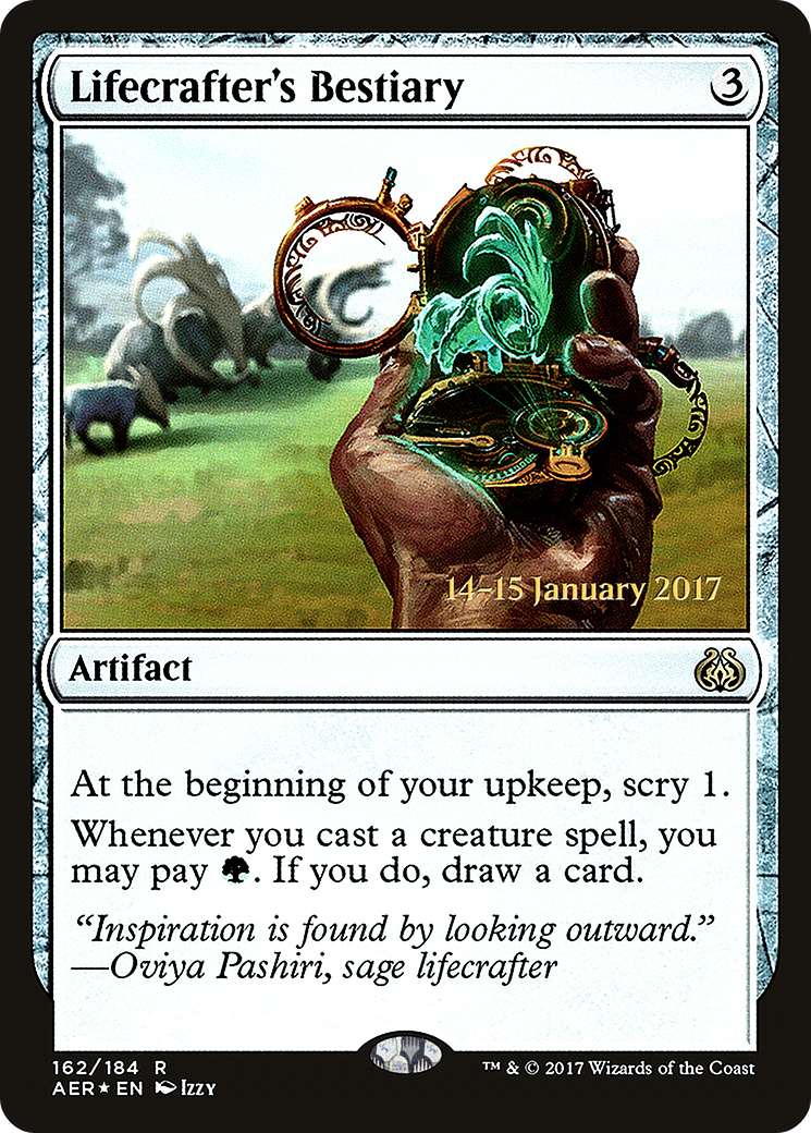 Lifecrafter's Bestiary [Aether Revolt Prerelease Promos] | Silver Goblin