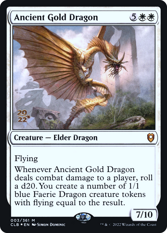 Ancient Gold Dragon [Commander Legends: Battle for Baldur's Gate Prerelease Promos]