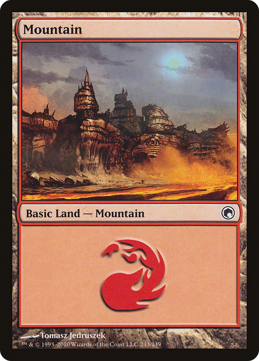 Mountain (243) [Scars of Mirrodin] Foil