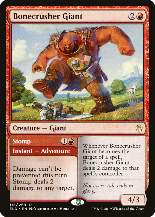 Bonecrusher Giant // Stomp (Promo Pack) [Throne of Eldraine Promos] Foil