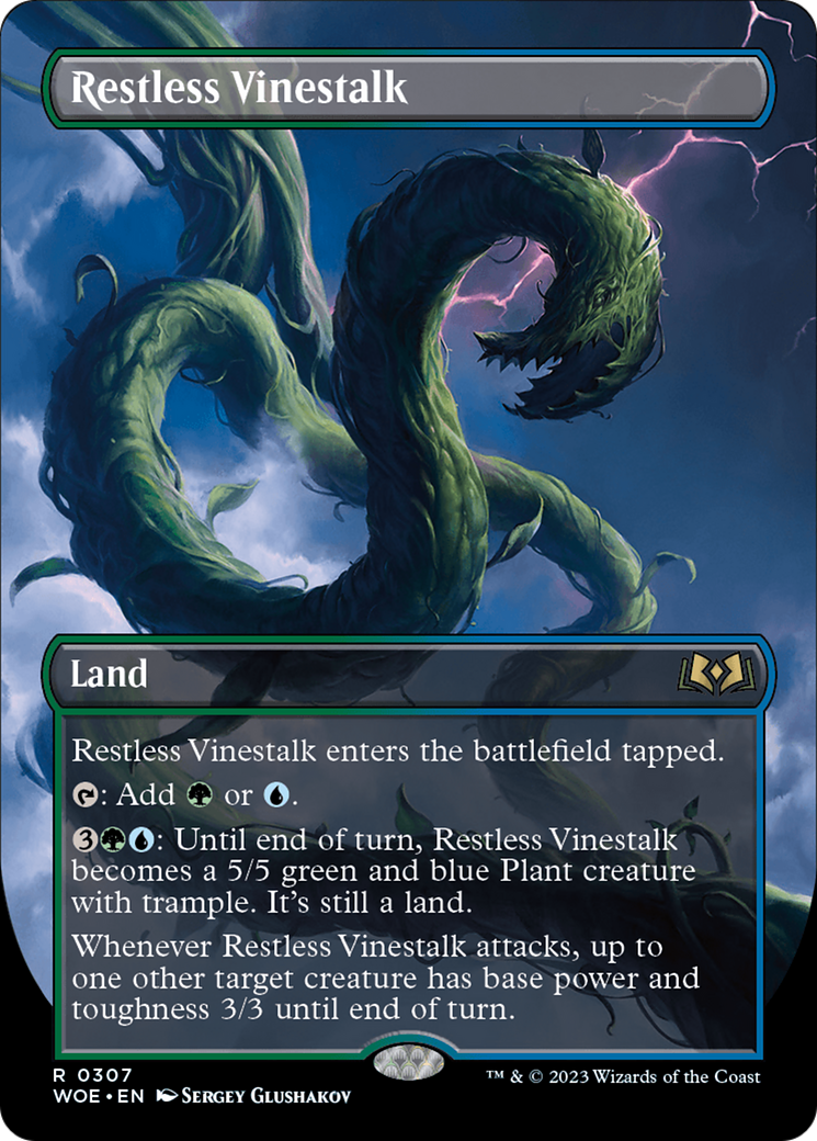 Restless Vinestalk (Borderless) [Wilds of Eldraine] Foil