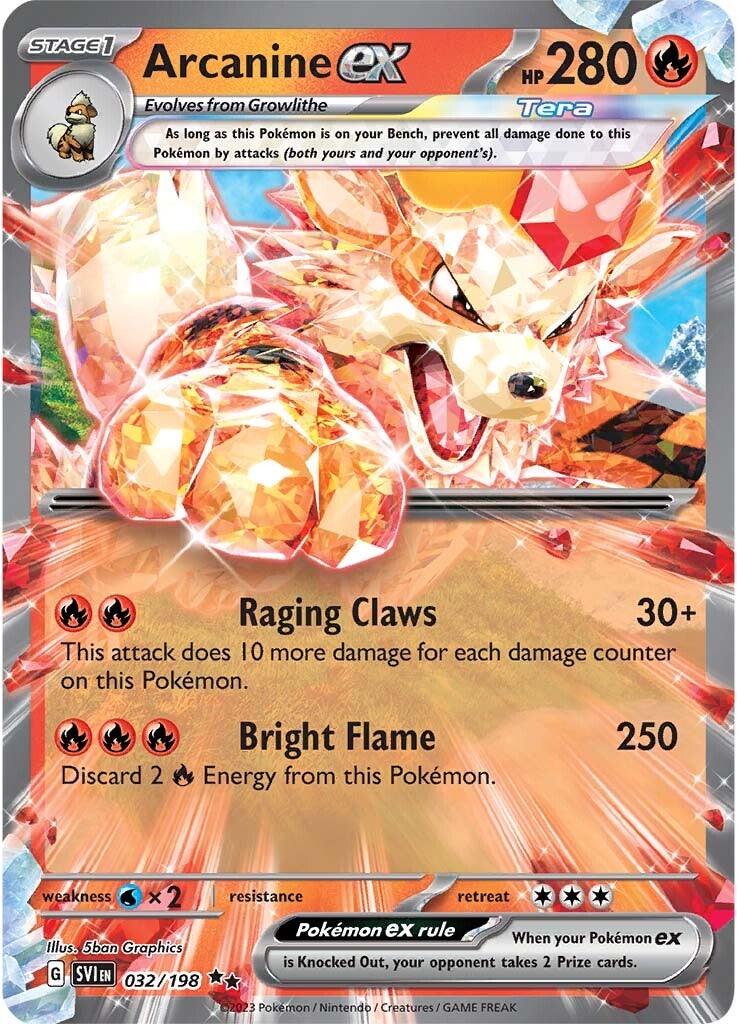 Arcanine ex (032/198) [Scarlet & Violet: Base Set] | Silver Goblin