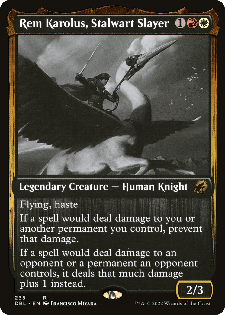 Rem Karolus, Stalwart Slayer (235) Foil - Innistrad: Double Feature