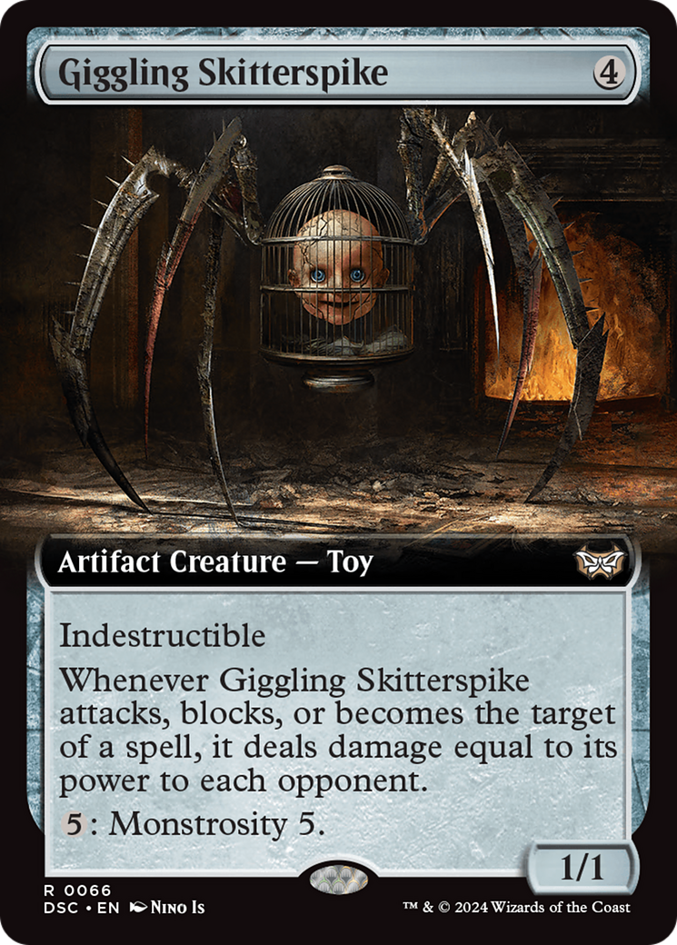 Giggling Skitterspike (Extended Art) [Duskmourn: House of Horror Commander] | Silver Goblin