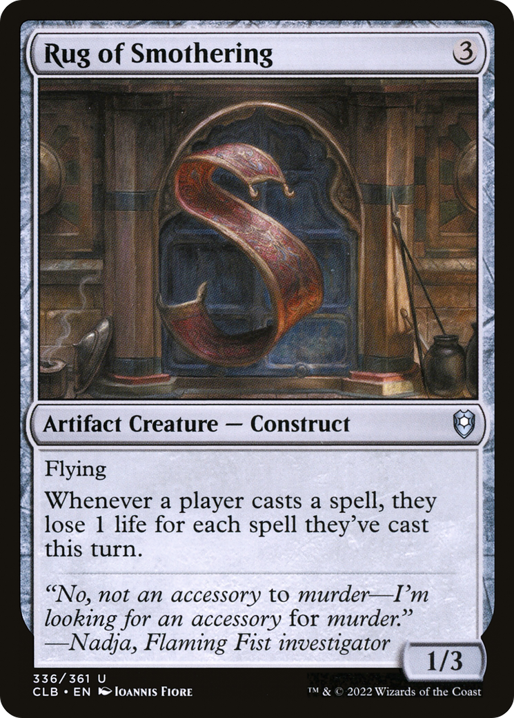 Rug of Smothering [Commander Legends: Battle for Baldur's Gate]