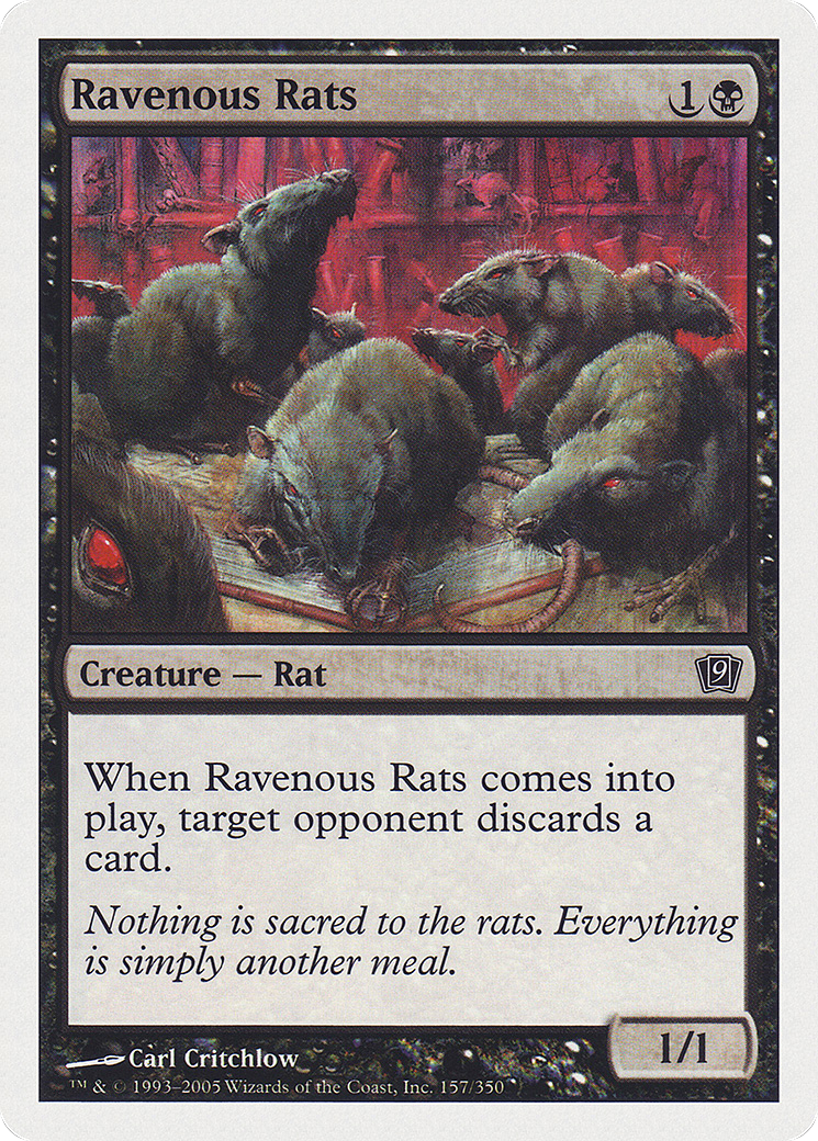 Ravenous Rats (157) Foil - Ninth Edition