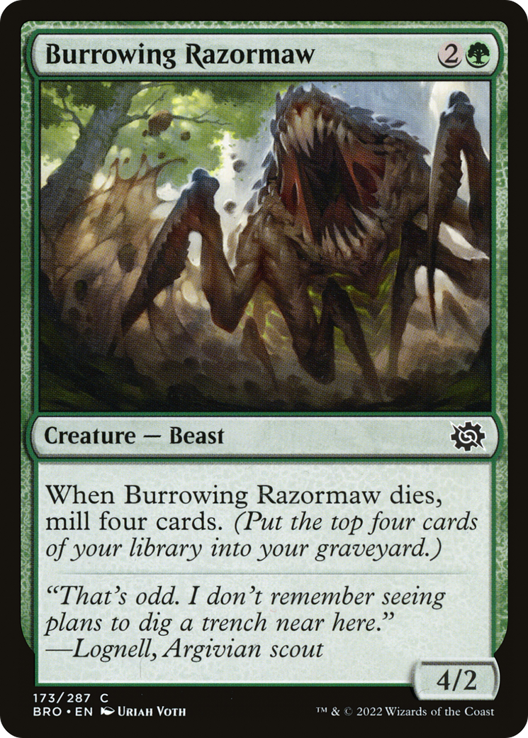 Burrowing Razormaw [The Brothers' War] | Silver Goblin