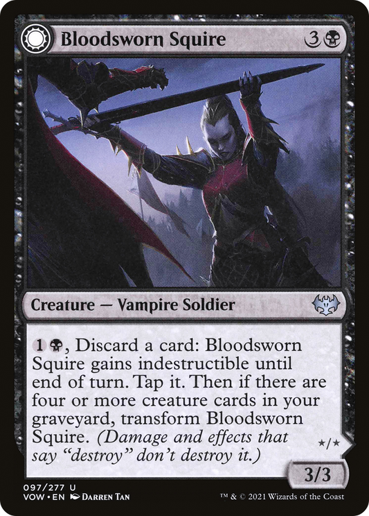 Bloodsworn Squire // Bloodsworn Knight [Innistrad: Crimson Vow] Foil