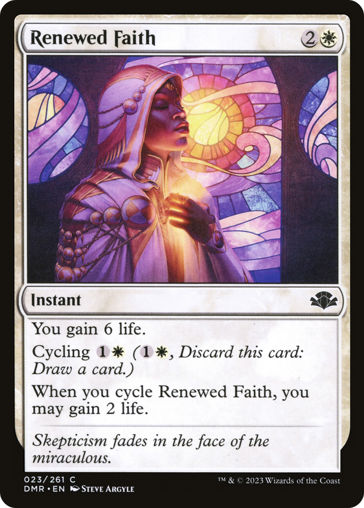 Renewed Faith [Dominaria Remastered] | Silver Goblin