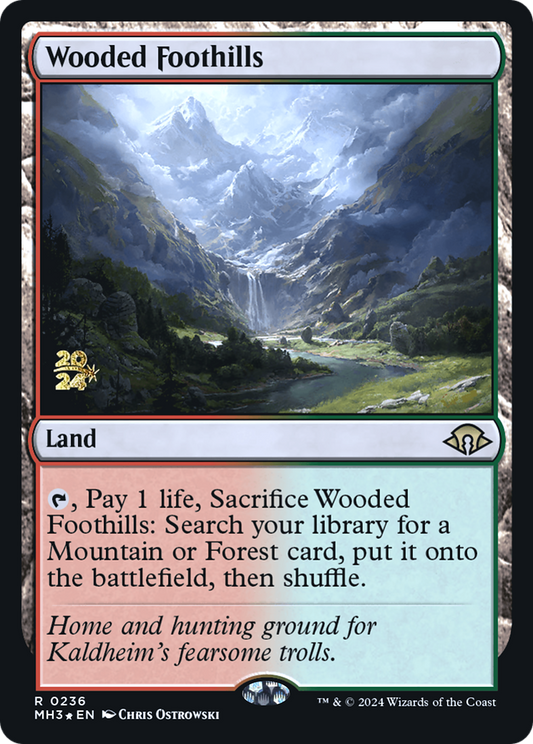 Wooded Foothills [Modern Horizons 3 Prerelease Promos]