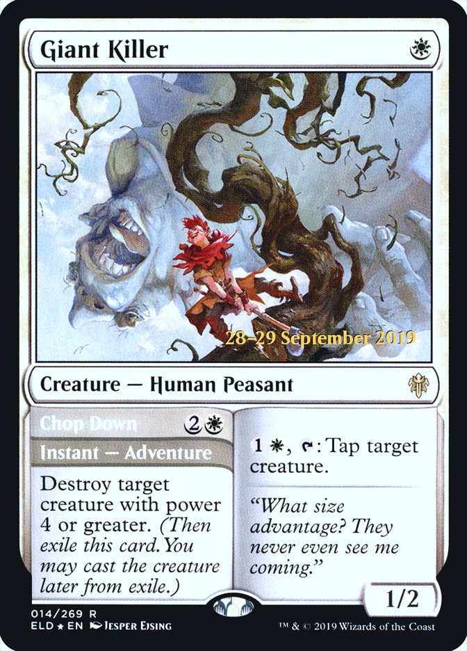 Giant Killer // Chop Down [Throne of Eldraine Prerelease Promos] | Silver Goblin