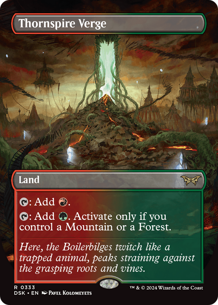 Thornspire Verge (Borderless) [Duskmourn: House of Horror] Foil