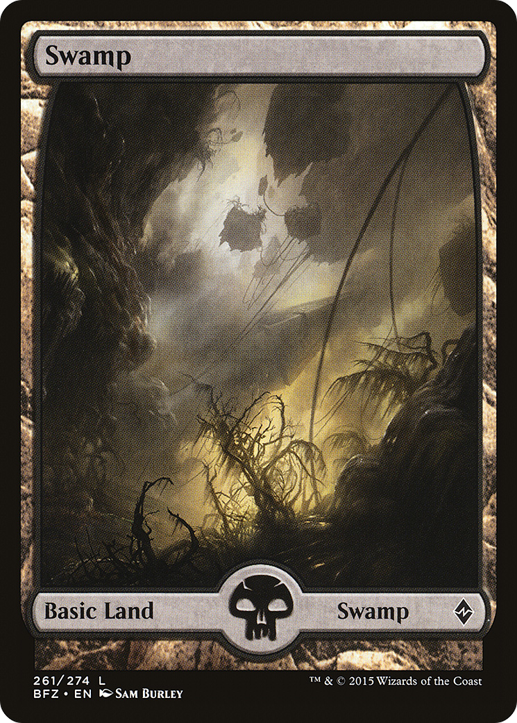 Swamp (261) (Full Art) [Battle for Zendikar] Foil