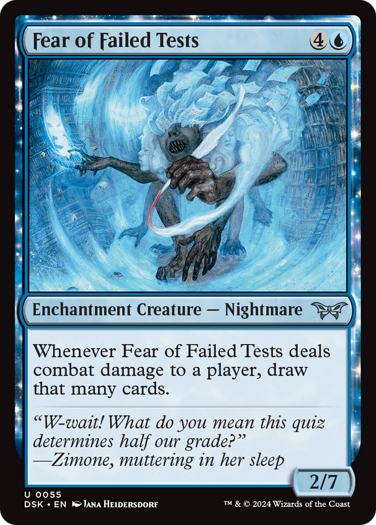 Fear of Failed Tests [Duskmourn: House of Horror] Foil