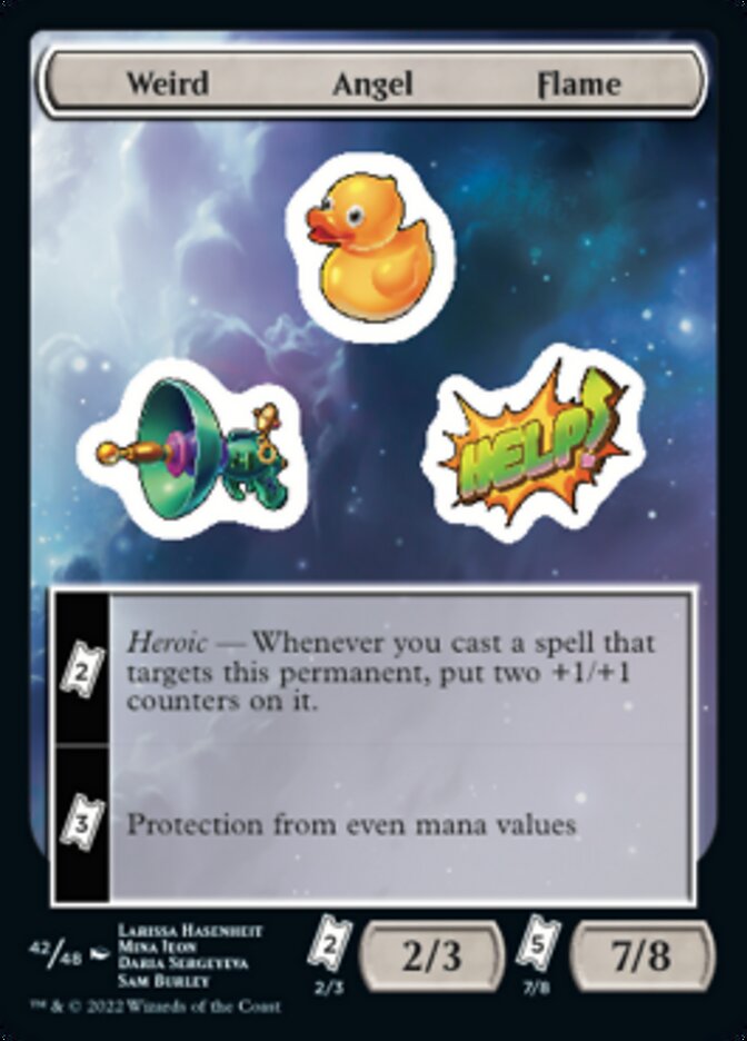 Weird Angel Flame [Unfinity Stickers] | Silver Goblin