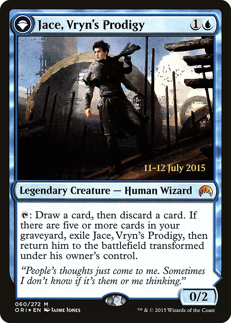 Jace, Vryn's Prodigy // Jace, Telepath Unbound [Magic Origins Prerelease Promos] | Silver Goblin