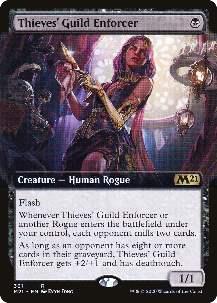 Thieves' Guild Enforcer (Extended Art) [Core Set 2021] Foil