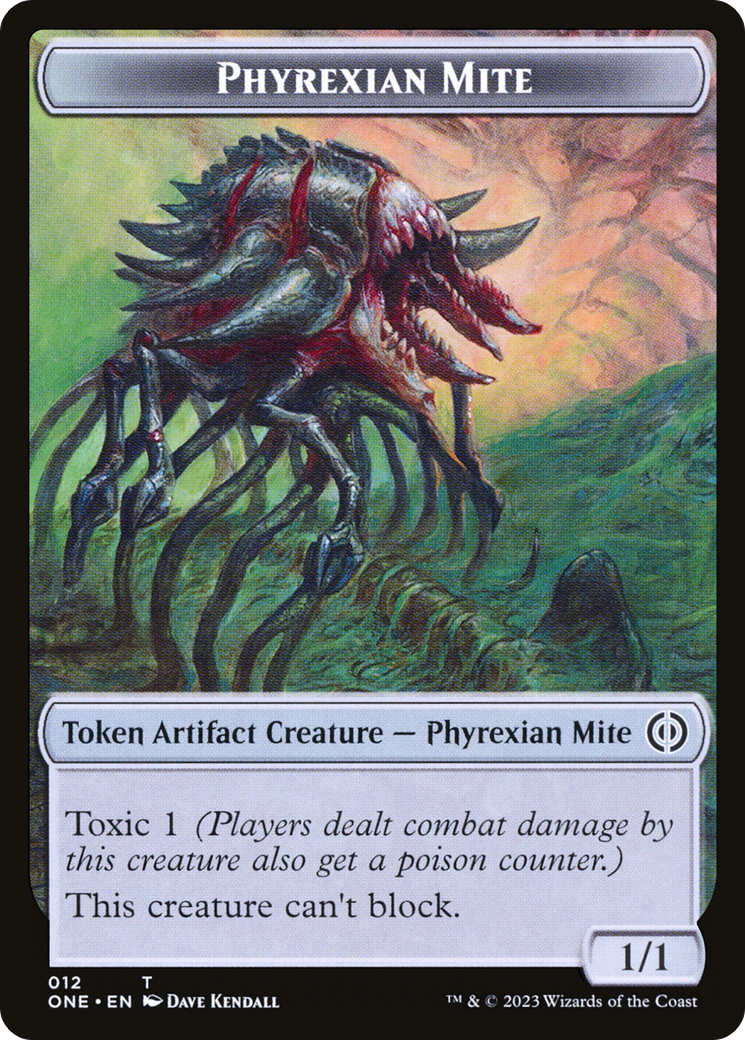 Phyrexian Mite (012) // Drone Double-Sided Token [Phyrexia: All Will Be One Tokens] | Silver Goblin