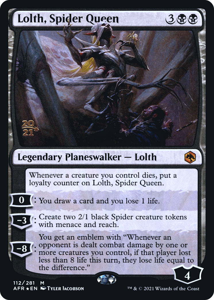 Lolth, Spider Queen [Dungeons & Dragons: Adventures in the Forgotten Realms Prerelease Promos] | Silver Goblin