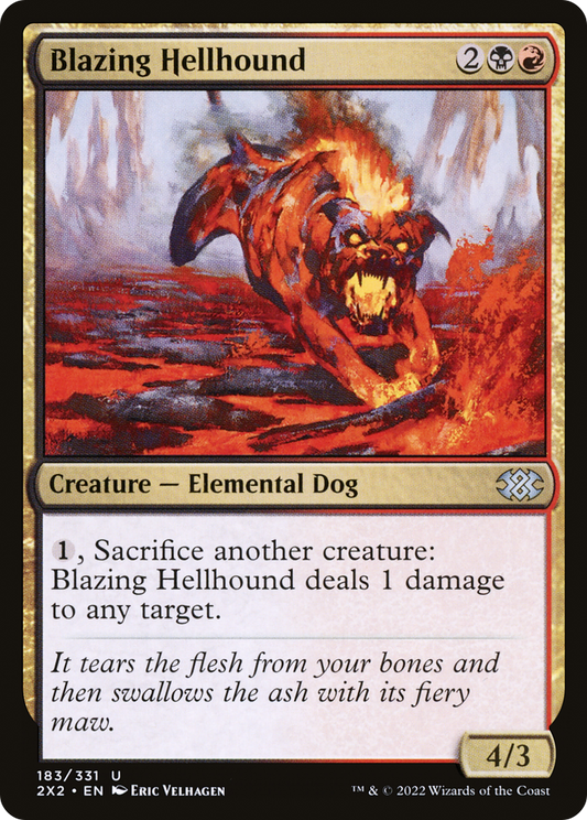 Blazing Hellhound [Double Masters 2022] Foil