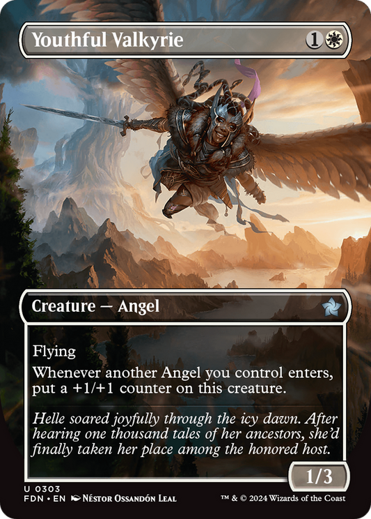 Youthful Valkyrie (Borderless) [Foundations] Foil
