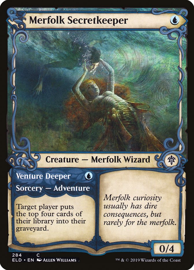 Merfolk Secretkeeper // Venture Deeper (Showcase) [Throne of Eldraine] | Silver Goblin