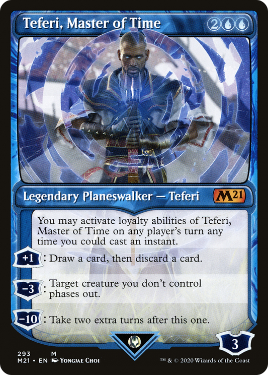 Teferi, Master of Time (Showcase) (293) [Core Set 2021] Foil