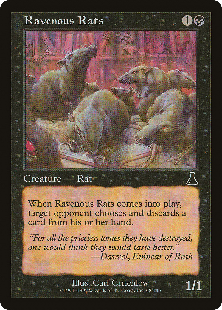 Ravenous Rats [Urza's Destiny] Foil