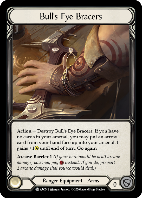 Bull's Eye Bracers [U-ARC042] (Arcane Rising Unlimited)  Unlimited Rainbow Foil | Silver Goblin