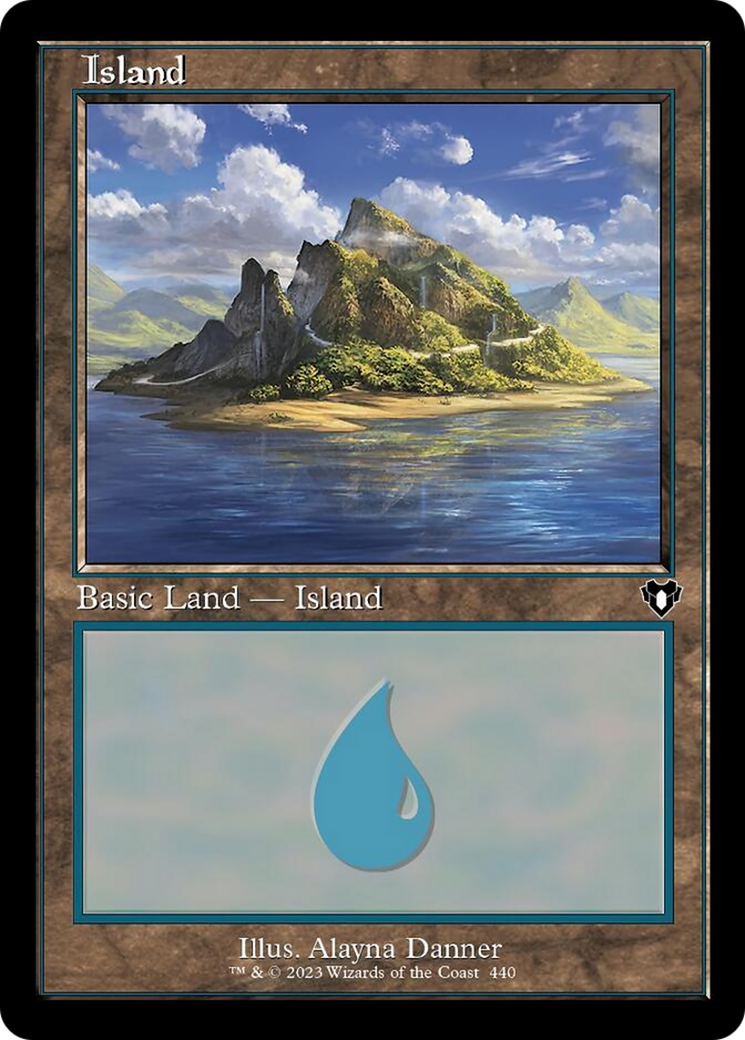 Island (440) (Retro) [Commander Masters] | Silver Goblin