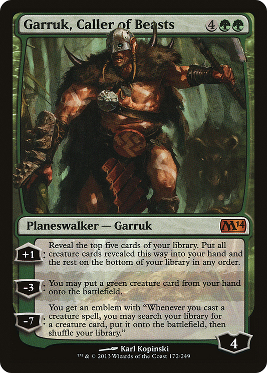 Garruk, Caller of Beasts [Magic 2014] Foil