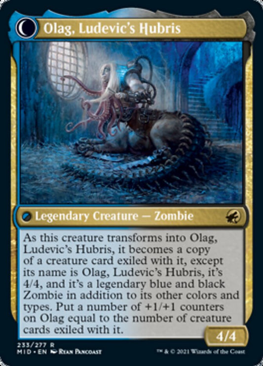 Ludevic, Necrogenius // Olag, Ludevic's Hubris [Innistrad: Midnight Hunt] Foil