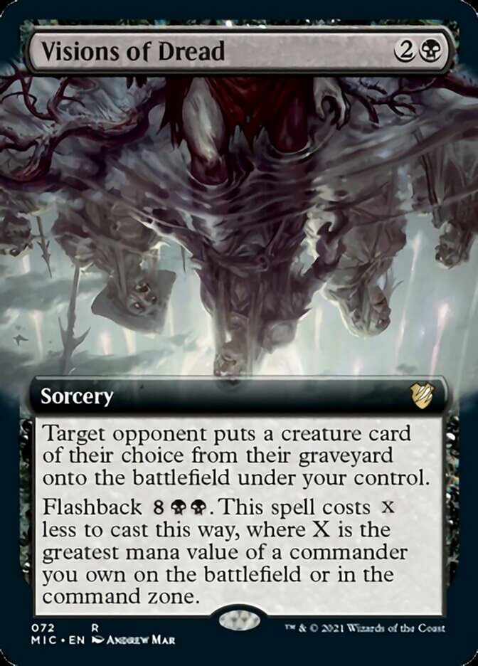 Visions of Dread (Extended Art) [Innistrad: Midnight Hunt Commander] | Silver Goblin