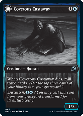 Covetous Castaway // Ghostly Castigator [Innistrad: Double Feature] Foil