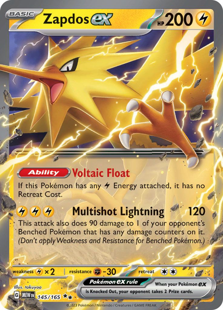 Zapdos ex (145/165) [Scarlet & Violet: 151] | Silver Goblin