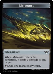 Treasure // Meteorite Double-Sided Token [Outlaws of Thunder Junction Tokens] | Silver Goblin