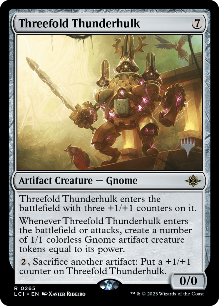 Threefold Thunderhulk (Promo Pack) [The Lost Caverns of Ixalan Promos] Foil