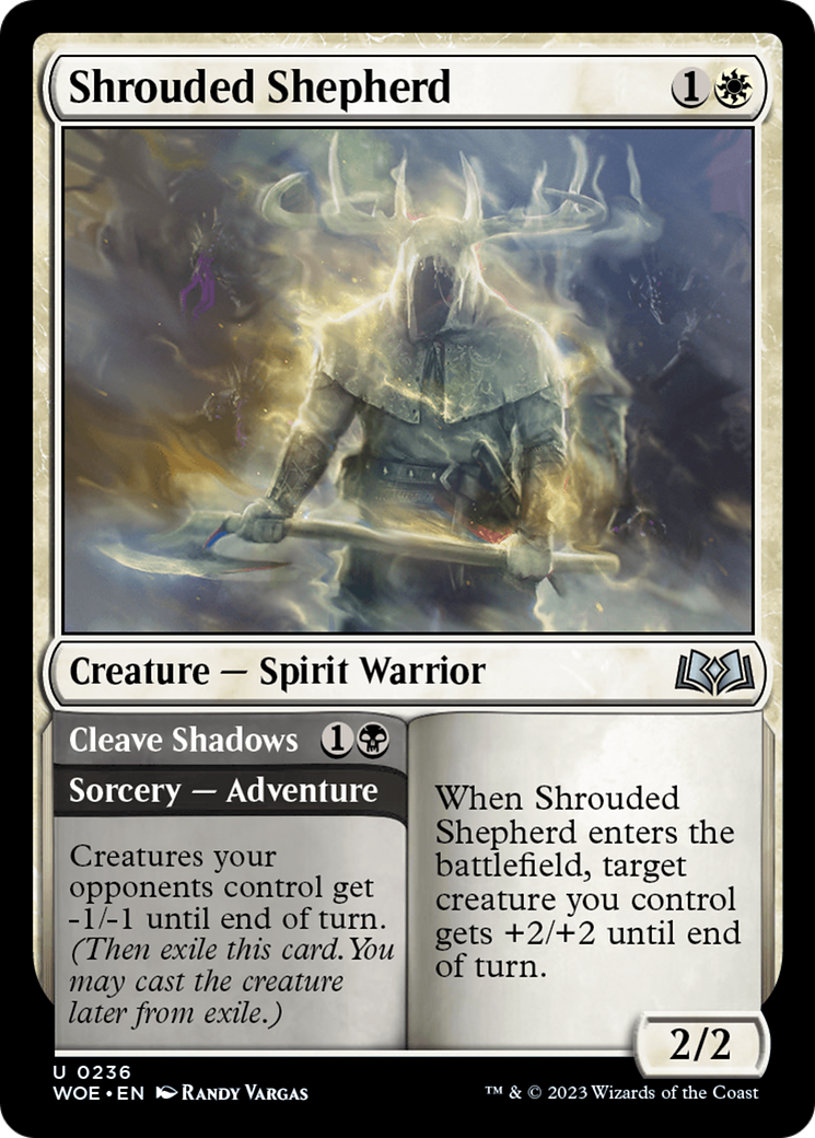 Shrouded Shepherd // Cleave Shadows [Wilds of Eldraine] Foil