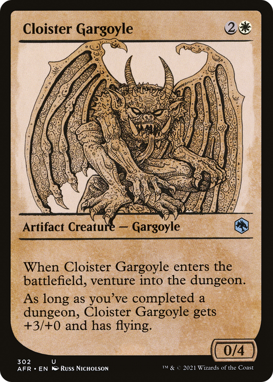 Cloister Gargoyle (Showcase) [Dungeons & Dragons: Adventures in the Forgotten Realms] Foil