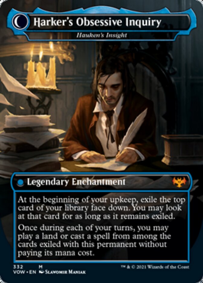 Jacob Hauken, Inspector // Hauken's Insight - Jonathan Harker // Harker's Obsessive Inquiry [Innistrad: Crimson Vow] Foil