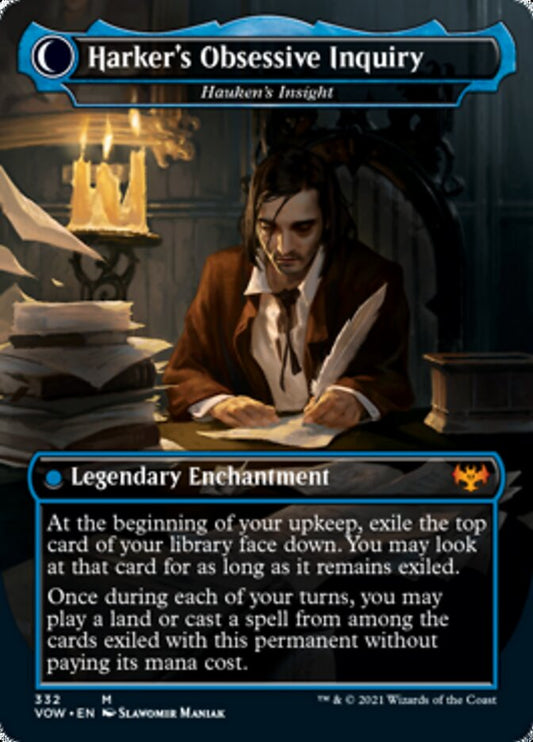 Jacob Hauken, Inspector // Hauken's Insight - Jonathan Harker // Harker's Obsessive Inquiry [Innistrad: Crimson Vow] Foil