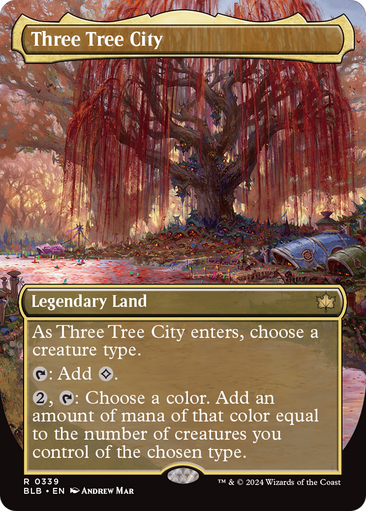 Three Tree City (Borderless) (0339) [Bloomburrow] | Silver Goblin