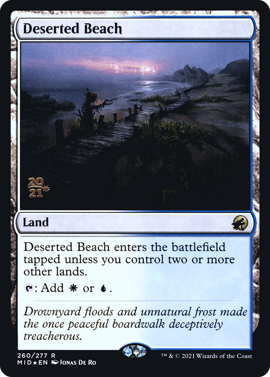 Deserted Beach [Innistrad: Midnight Hunt Prerelease Promos]
