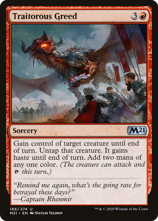 Traitorous Greed (166) Foil - Core Set 2021