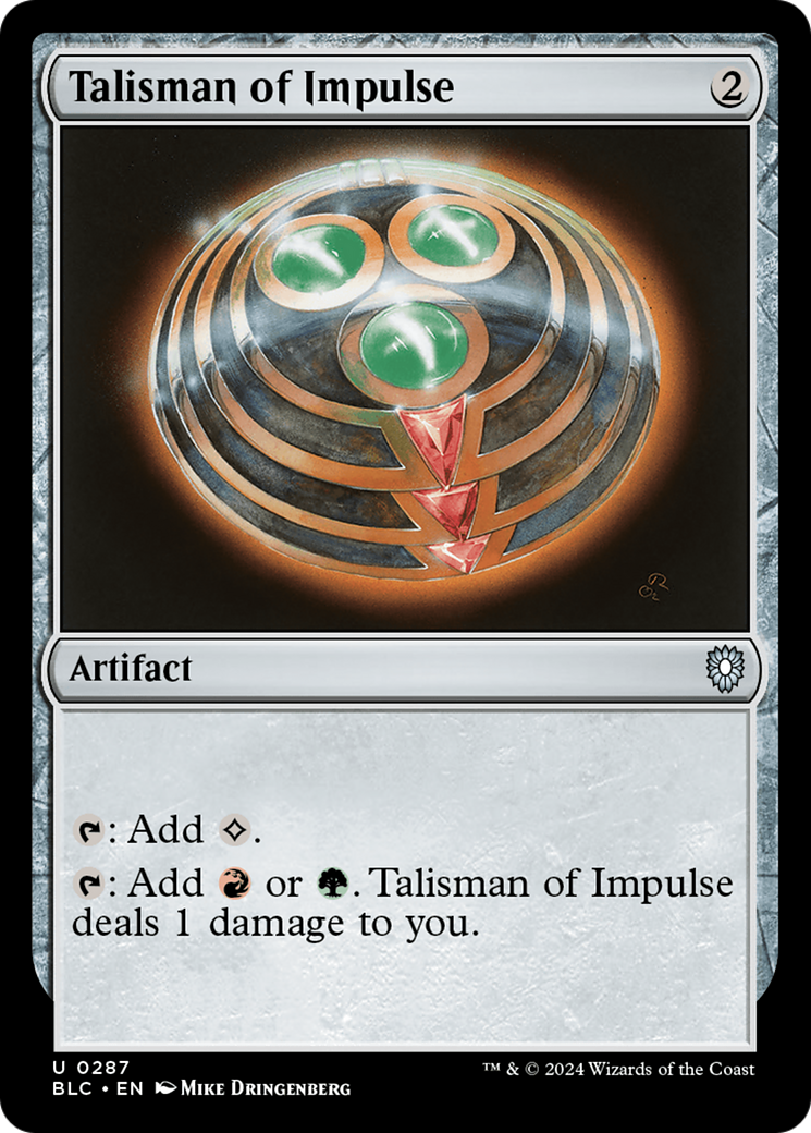 Talisman of Impulse [Bloomburrow Commander] | Silver Goblin