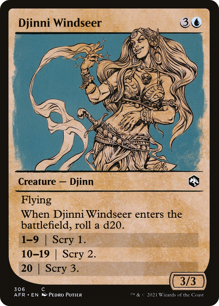 Djinni Windseer (Showcase) [Dungeons & Dragons: Adventures in the Forgotten Realms] | Silver Goblin