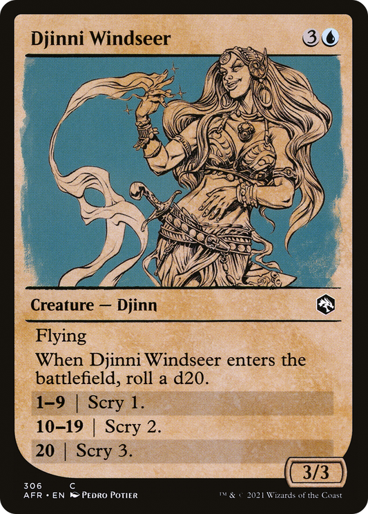 Djinni Windseer (Showcase) [Dungeons & Dragons: Adventures in the Forgotten Realms] Foil