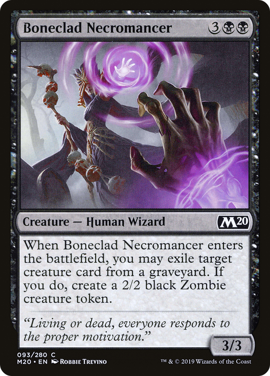 Boneclad Necromancer [Core Set 2020] Foil