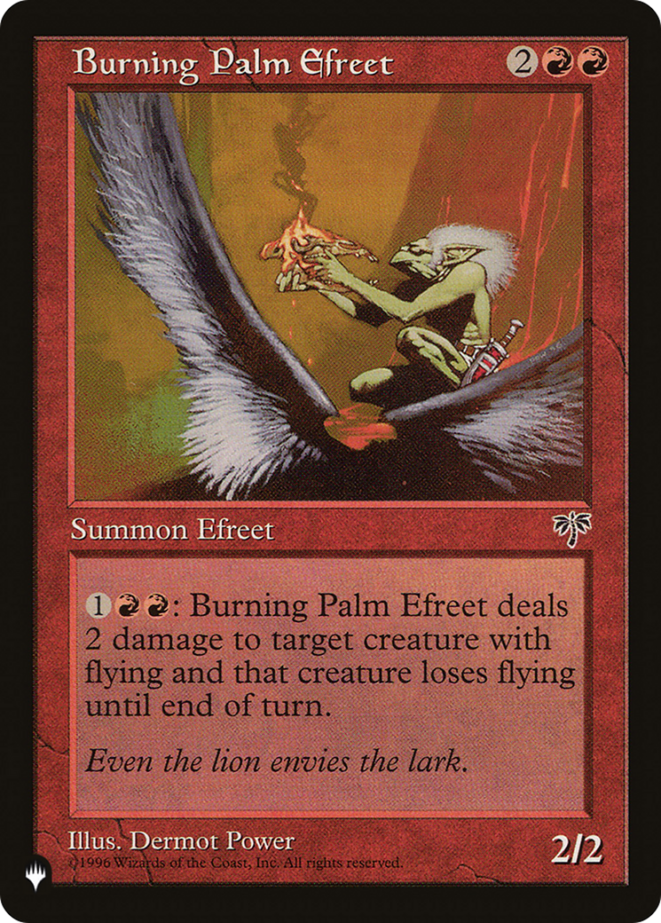 Burning Palm Efreet [The List Reprints] | Silver Goblin